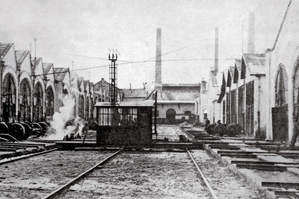 Czesc Fabryki Wagonow Sanowag z 1933 roku.