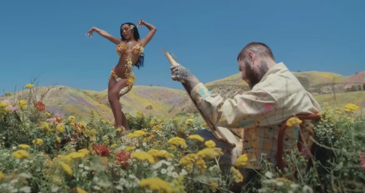 Romantyczny Post Malone i Doja Cat jako muza artysty w nowym klipie