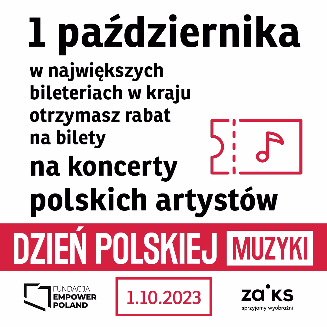 1 pazdziernika Promocje na bilety na koncerty